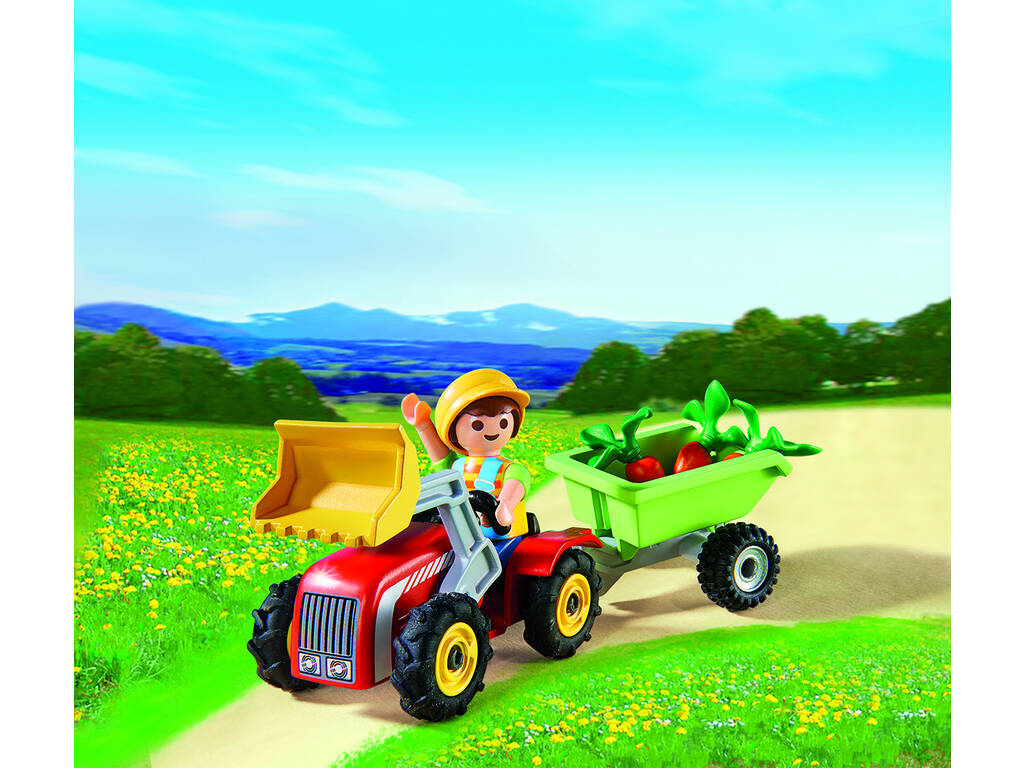 Playmobil Kinder mit Traktor