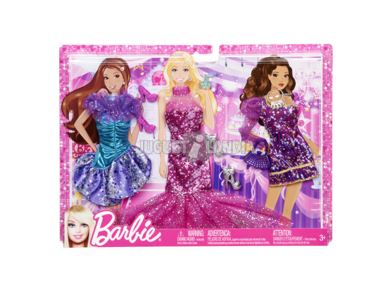 Barbie vestidos pack moda fiesta
