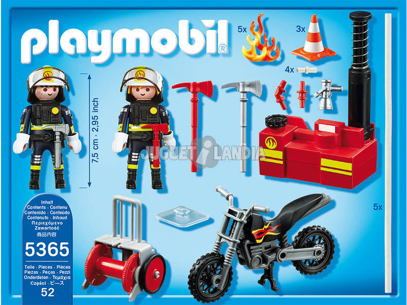  Playmobil Pompiers avec Bombe d´Eau