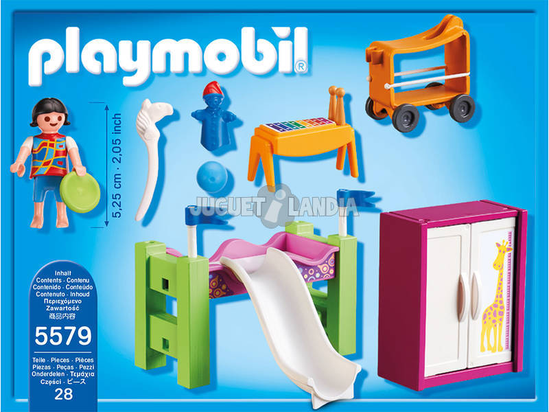  Playmobil Chambre Enfants avec Lanterne et Toboggan