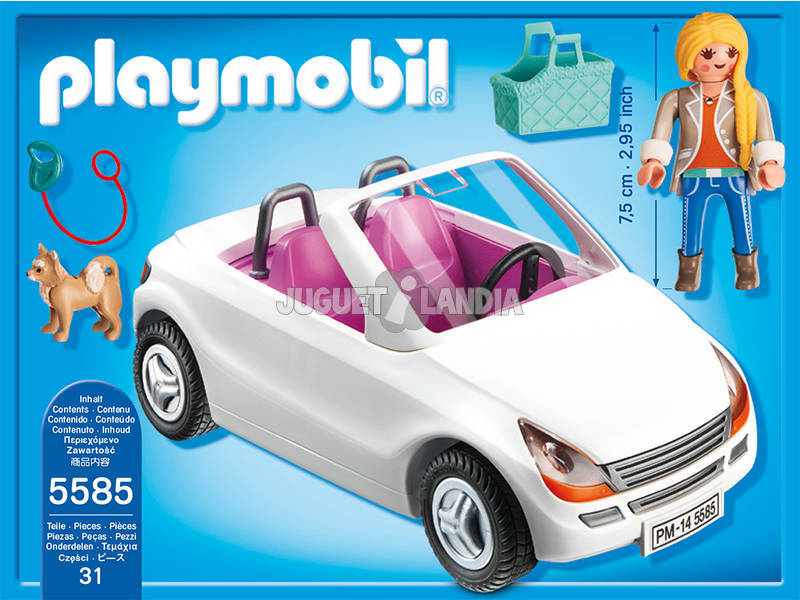 Playmobil Descapotable con Mujer y Cachorro