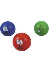 3 balles de 6 cm. anti-stress