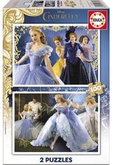 Puzzle 2X100 Cenerentola Bordo Dorato