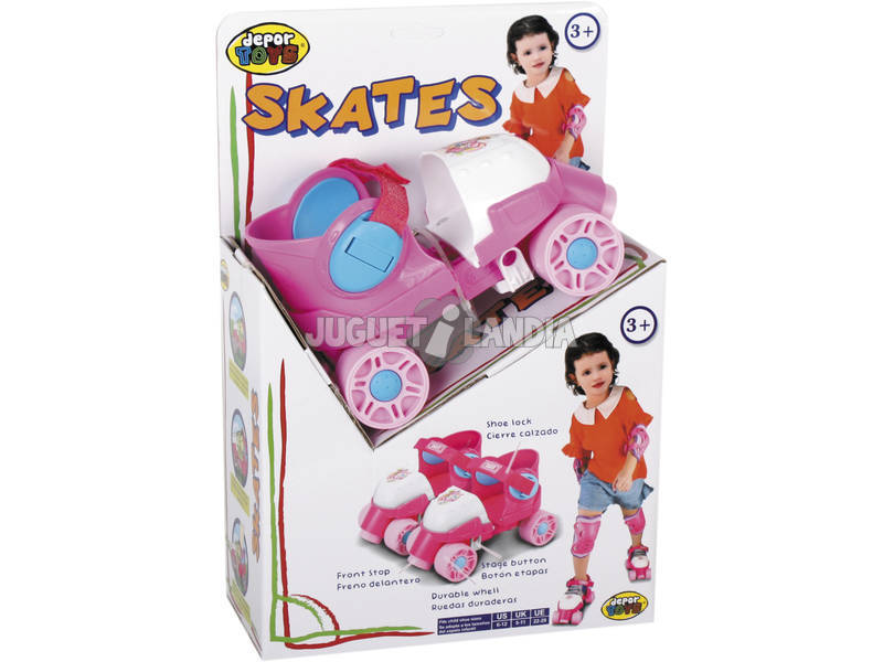 Patins 4 roues Rose Extensibles T-25-29