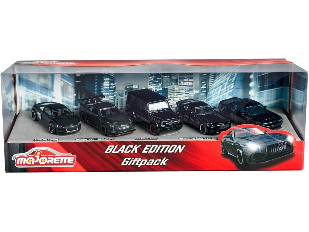 Majorette Pack Black Edition com 5 Carros de Luxo