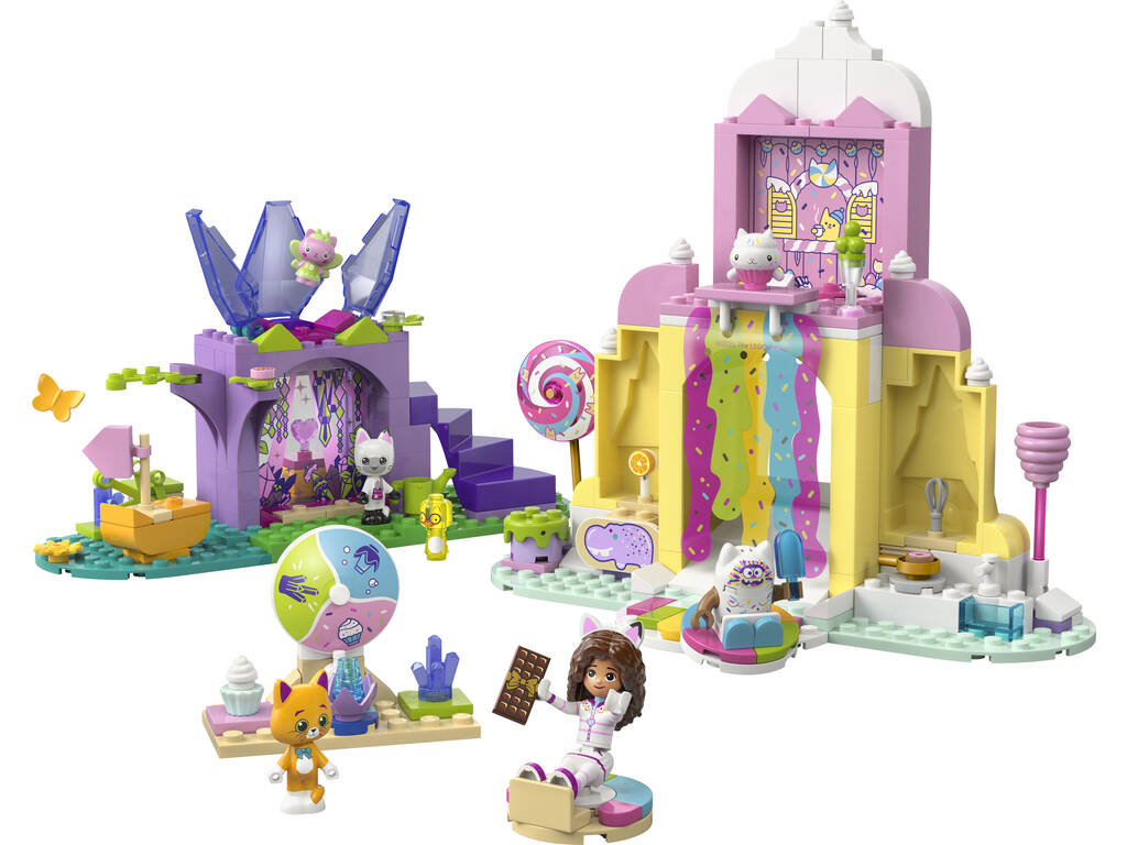 Lego La maison de poupées de Gabby Montagne de bonbons et jardin de chatons