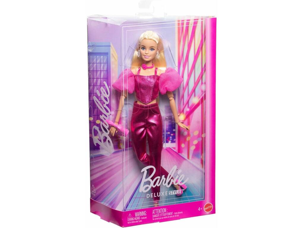 Barbie Deluxe Style Muñeca Conjunto Rosa Brillante
