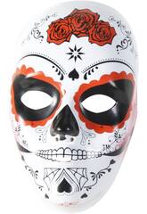 Maschera Calavera Katrina Rosa de D?­a Muertos Rubies S3186