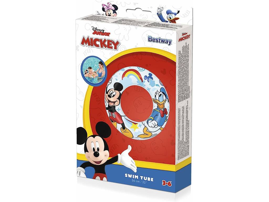 Bouée Gonflable Mickey Mouse Roadster Racers 56 Cm Bestway 91004B 