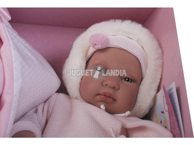 Poupée Nouveau-née Bébé Pleureuse Avec Porte-bébés 44 CM Llorens 84422