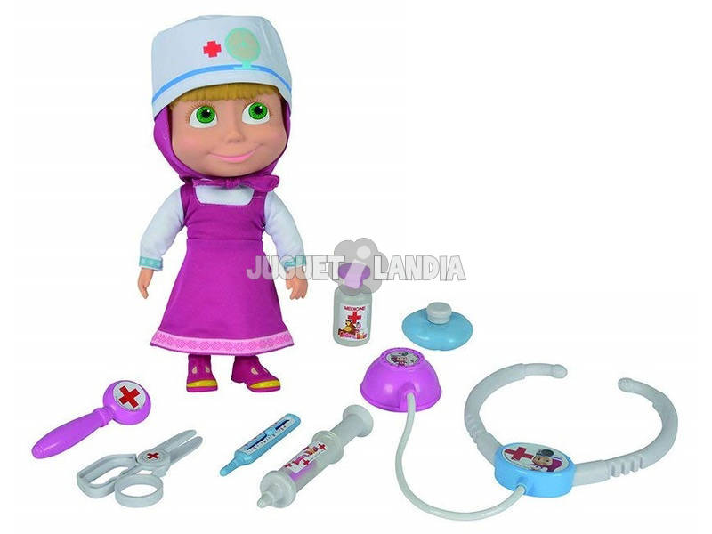 Masha Doctor avec Mallette et Accessoires Simba 9306542 