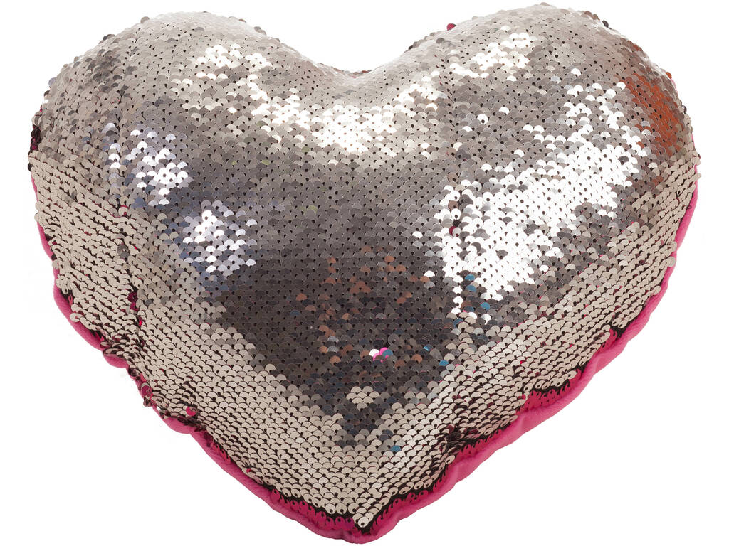 Almofada de lantejoulas de coração 45 cm. Llopis 18170