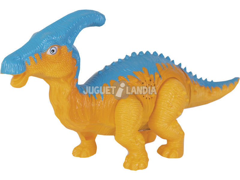 Dinosaure Parasaurolophus qui Marche avec Lumière et Sons de 36 cm. 