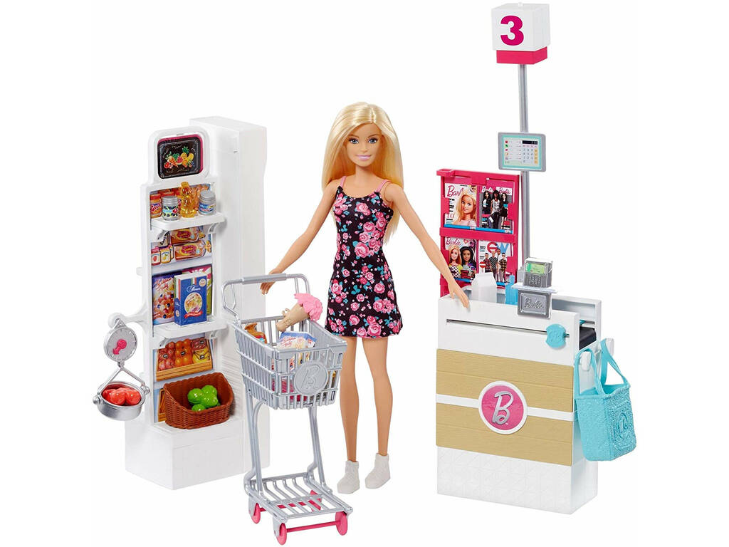 Barbie lass uns zum Supermarkt gehen Mattel FRP01