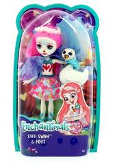 Enchantimals Mu�eca Saffi y Mascota Cisne Mattel FRH38