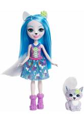 Enchantimals Muñeca Wisley y Mascota Loba Mattel FRH40