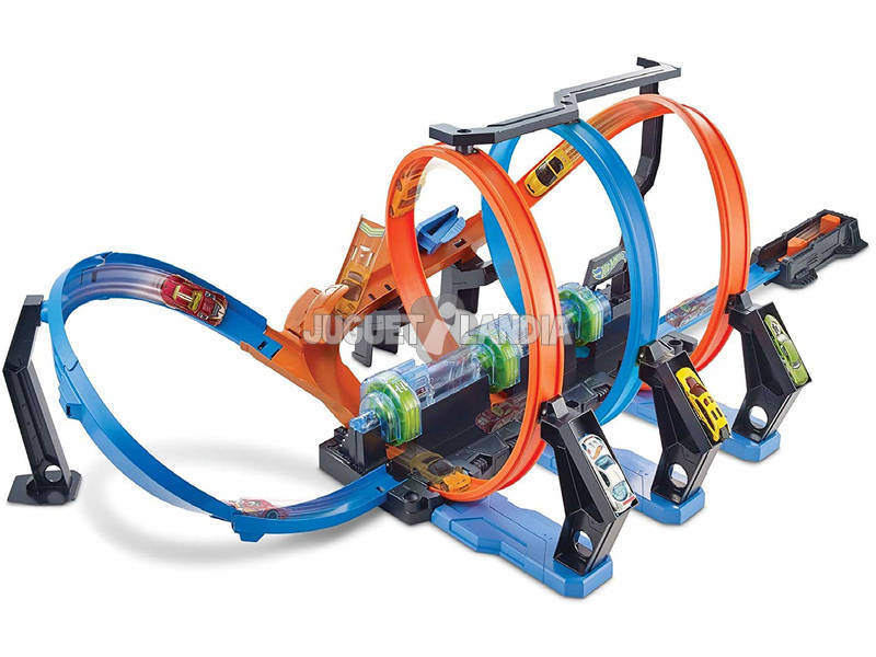 Brinquedo Pista Hot Wheels Carrinho com Sensor Loop Triplo - Fun