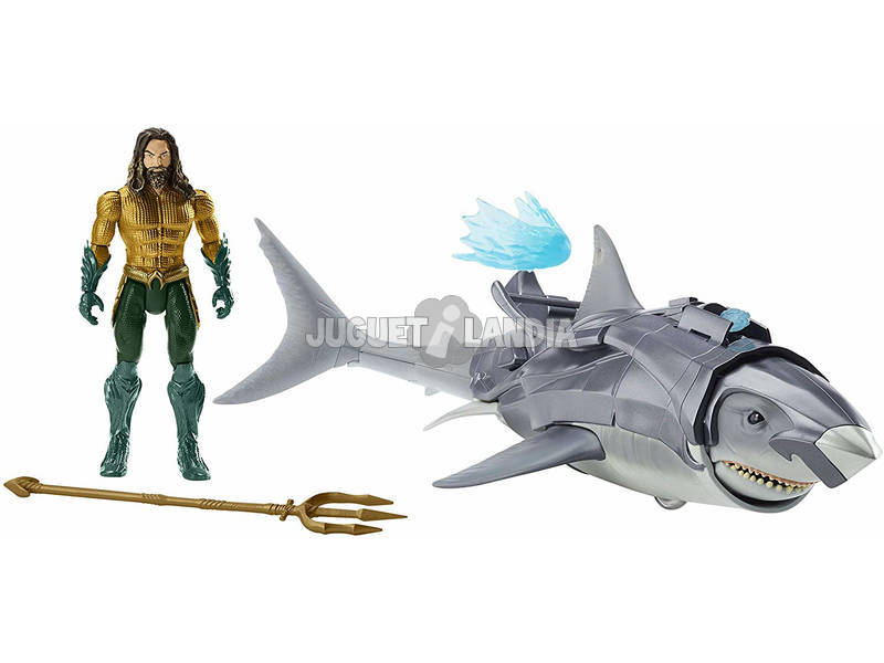Aquaman Tiburón Avec Figure Aquaman Mattel FWX37