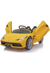 Voiture Sportif Jaune Radio Contrle 6v 