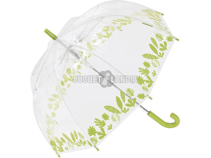 Guarda-chuva Bisetti Infantil Automático Selva Transparente Cúpula 67 cm. 8 Varetas