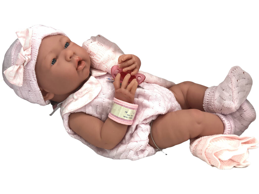 Neugeborene Puppe 38 cm. Rosa JC Toys 18053