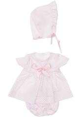 Robe Poupée 36 cm. Rose Petits Losanges Asivil 3403530
