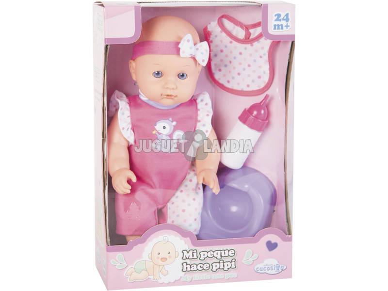 Boneca Bebé Xixi 30 cm. com Acessórios