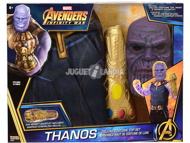 Kostüm Kind Thanos Deluxe Brust mit Maske und Guantlet von Rubies 34188