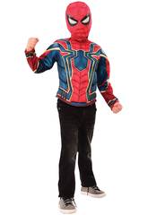 Costume Bimbo Iron Spider Deluxe Maglietta e Maschera Rubies 34184
