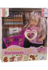 Boneca 40 cm. com Carrinho Supermercado e Acess�rios