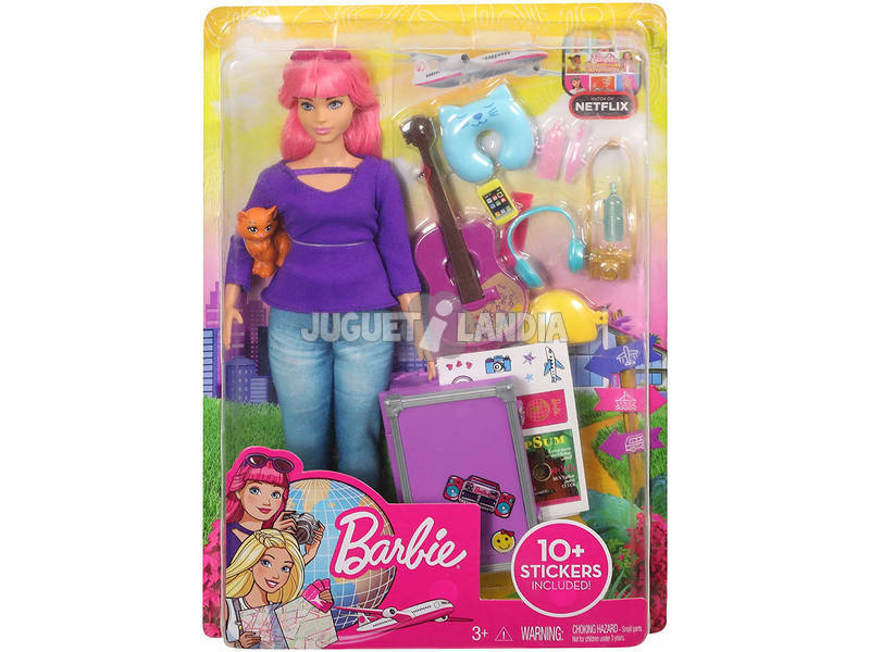 Barbie Daisy Bambola Curvy con Capelli Rosa Mattel FWV26