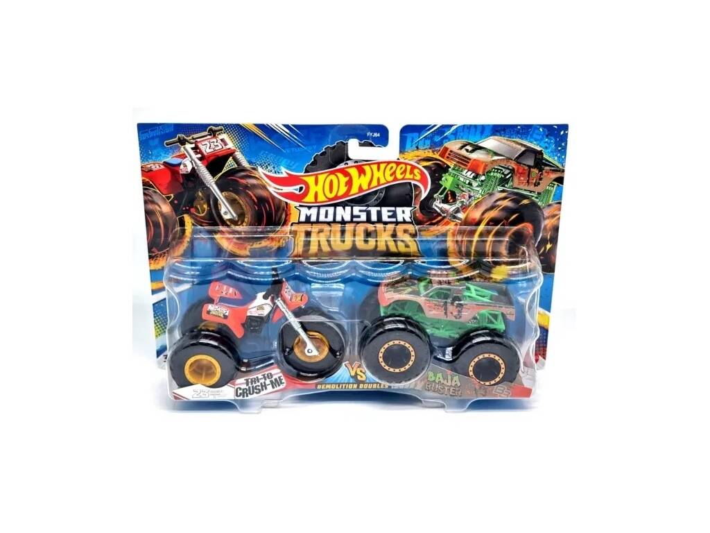 Hot Wheels Vehículos Monster Truck Duetos De Demolición Mattel FYJ64