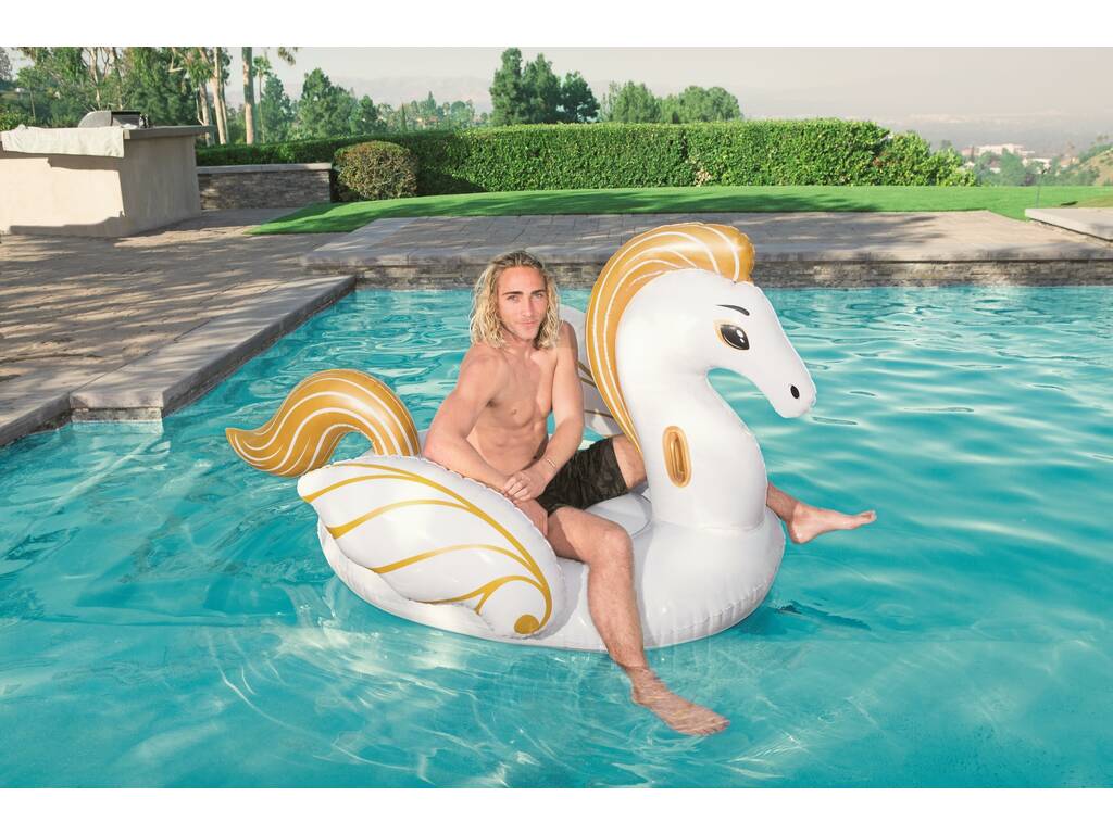Aufblasbarer Pegasus Luxury mit Griffe 231x150 cm. Bestway 41118