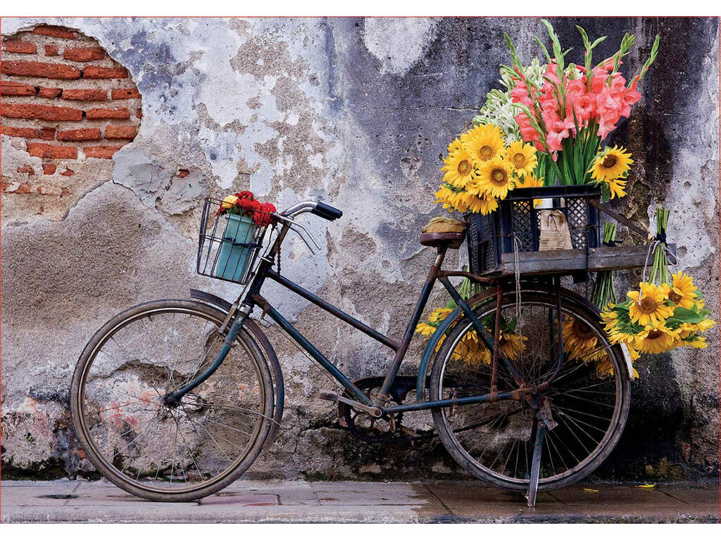 Puzzle 500 Fahrrad Mit Blumen Educa 17988