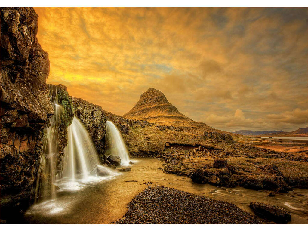 Puzzle 1.000 Kirkjufellsfoss Wasserfall Island Educa 17971