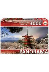 Puzzle 3.000 Monte Fuji e Pagoda Chureito Japão Educa 18013