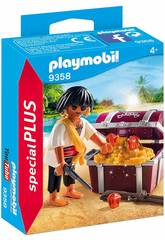 Playmobil Pirata Con Scrigno Del Tesoro 9358