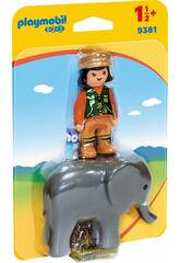 Playmobil 1.2.3 Tratadora com Elefante 9381