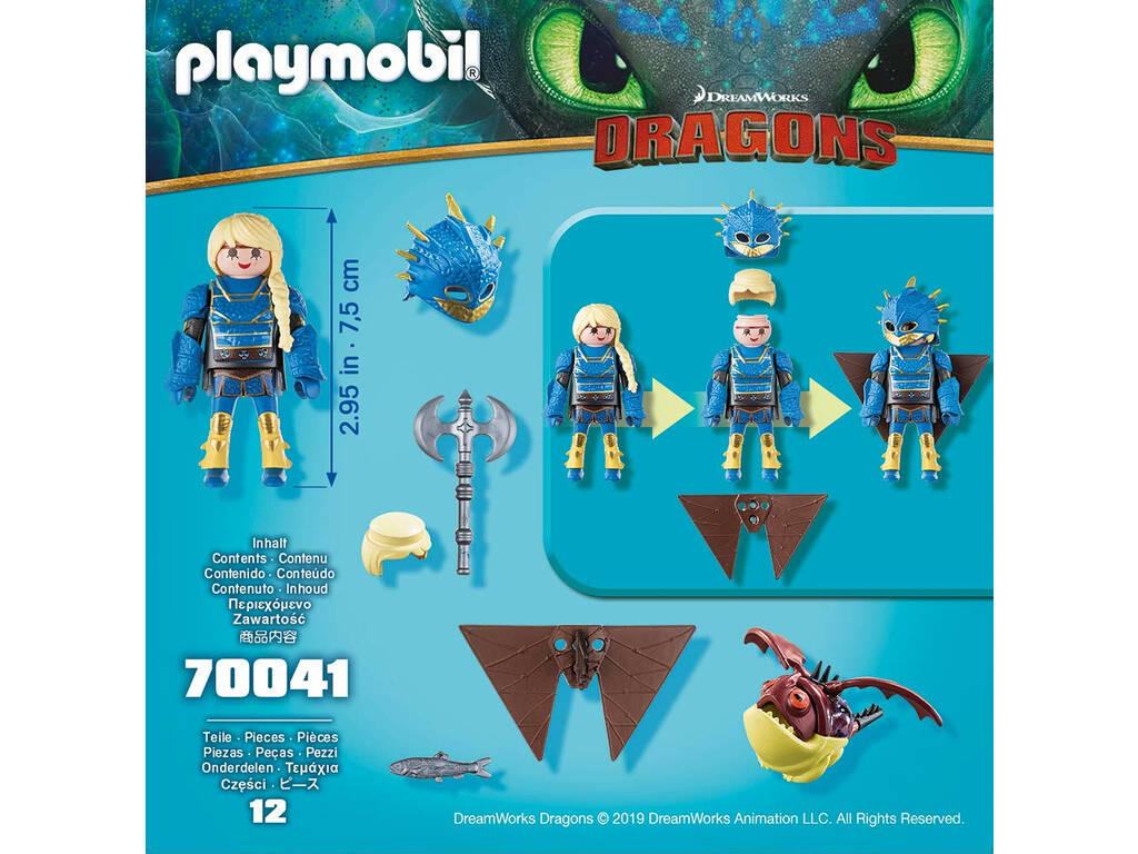 Playmobil Cómo Entrenar a Tu Dragón Astrid con Globoglob 70041