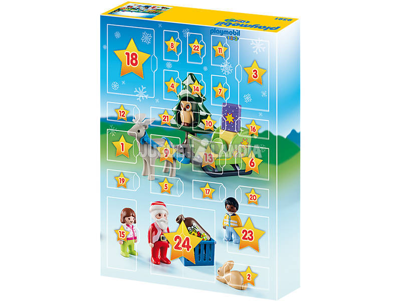 Playmobil 1,2,3 Calendário De Advento Natal Na Floresta 9391