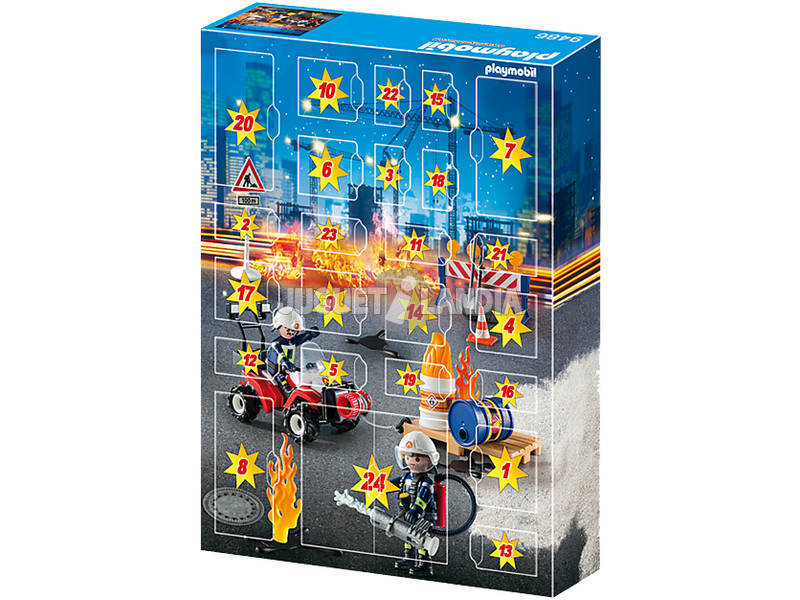 Playmobil Calendario dell'Avvento 'Vigili del Fuoco in azione' 9486