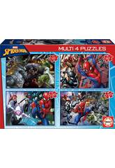 Multi 4 Puzzles Spiderman 50-80-100-150 Educa 18102