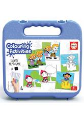 Mallette Colouring Activities Identic Memo Game Contes Educa 18211