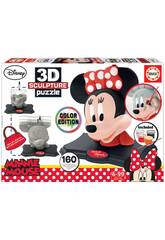Puzzle Couleur 3D Sculpture Minnie Mouse Educa 17930