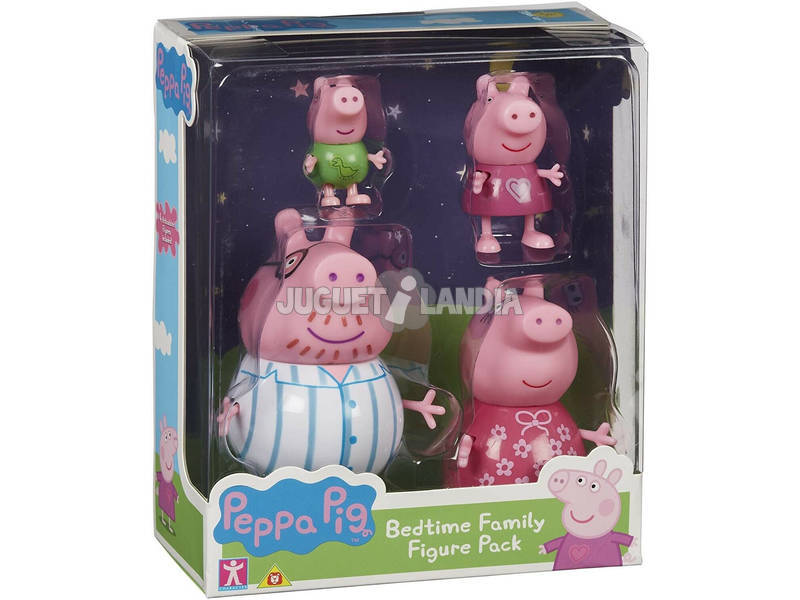Peppa Pig Pack 4 Figuras Familia Pig Bandai 6666