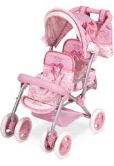 Passeggino Gemellare per Bambole Piegabile Martina Decuevas 90326