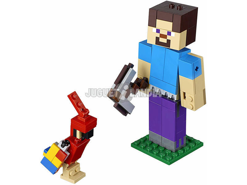 Lego Minecraft BigFig Series 1 Steve mit Papagei 21148