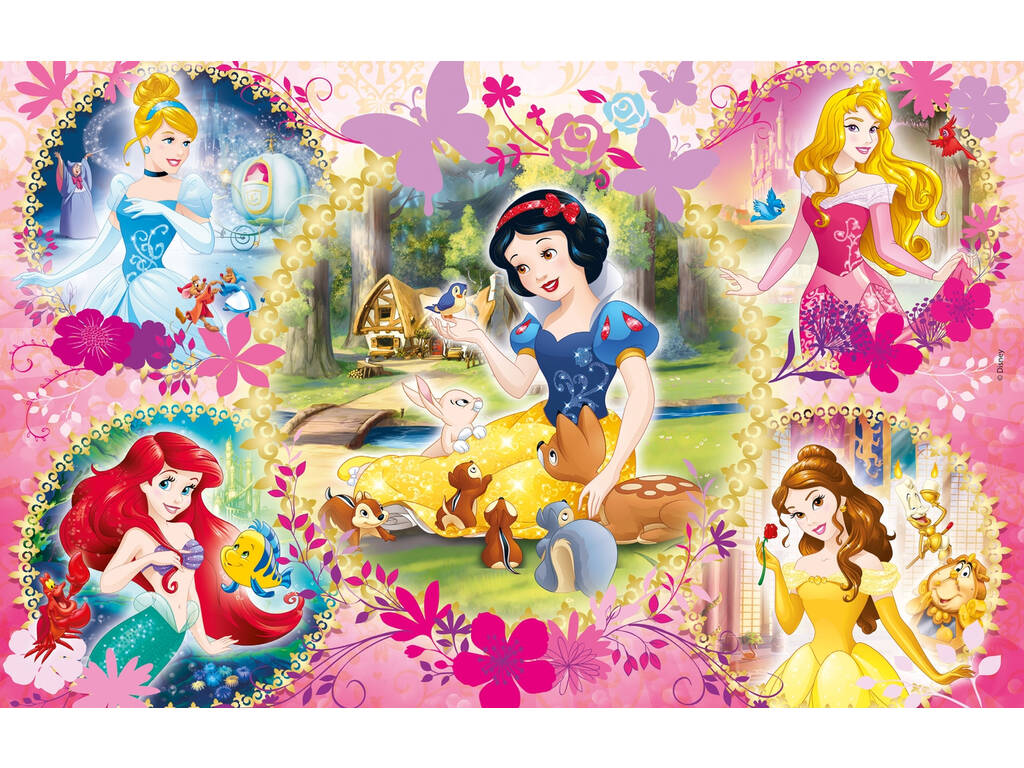 Disney Princess - 2x60 pezzi - Supercolor Puzzle Clementoni 7133