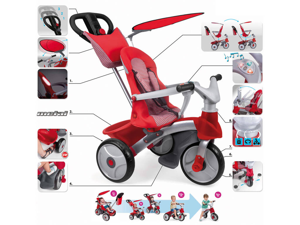 Triciclo Baby Trike Easy Evolution Famosa 800009473