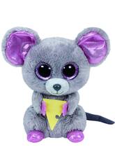 Peluche Souris avec du Fromage 15 cm. Squeaker TY 36192TY